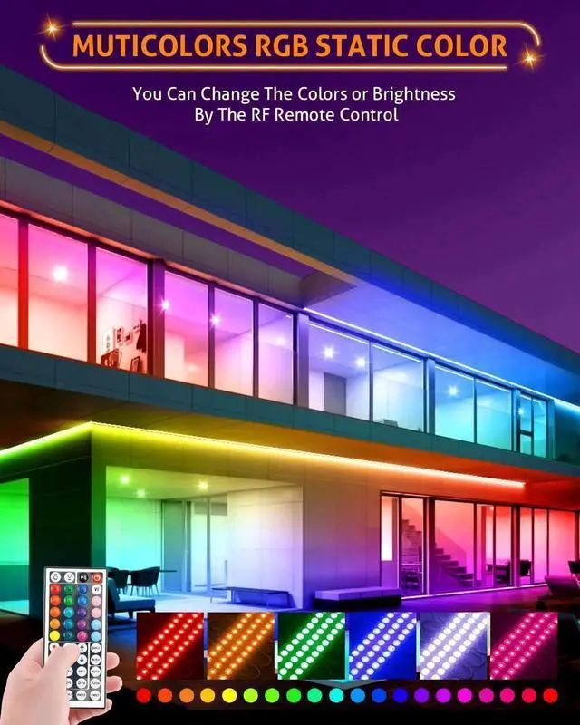 Alt view image 4 of 7 - 50FT LED Light Modules for Business Window Light Commercial Storefront Lights 100PCS LED Module for Signs 0.92W 3 LED 5050 SMD RGB Adhesive Waterproof Strip Lights for Store Advertising Décor