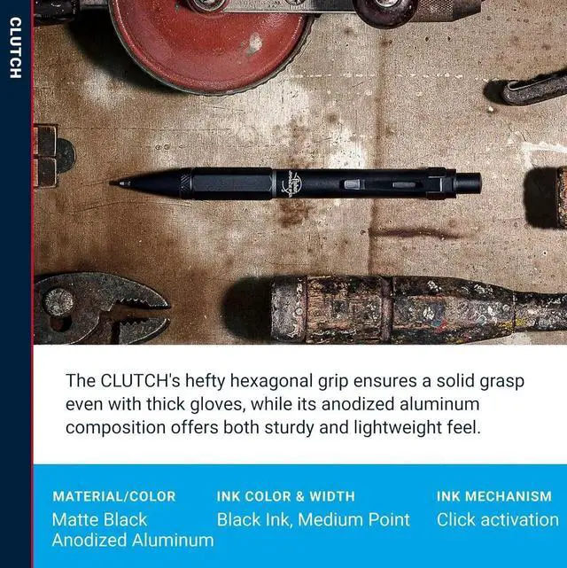 Alt view image 4 of 7 - Space Pen Clutch Space Pen, Ballpoint, Black Ink, Pocket Clip, Gift Box