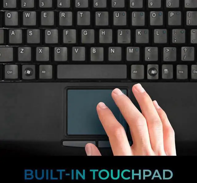 Alt view image 7 of 7 - AKB-425UB - Easytouch Rackmount USB Touchpad Keyboard, Black