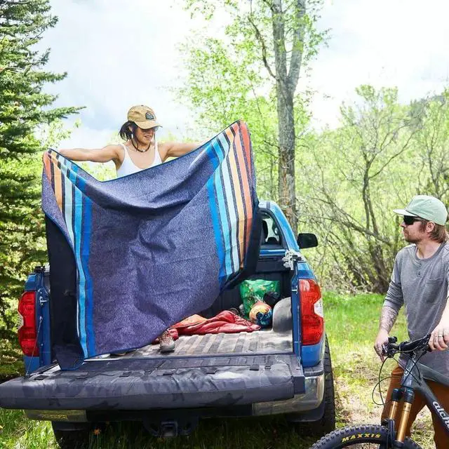 Alt view image 4 of 4 - Everywhere Mat | Lightweight Ground Cover for Hiking, Camping, Traveling, Picnics | 52" x 75" | Coast Retro Rays