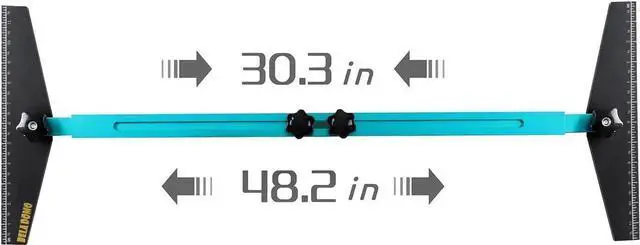 Main image of Stair Treads Template Tool,Metal Tread Gauge,Shelf Layout Tool,Aluminum Alloy Manufacturing (Cyan) cyan -