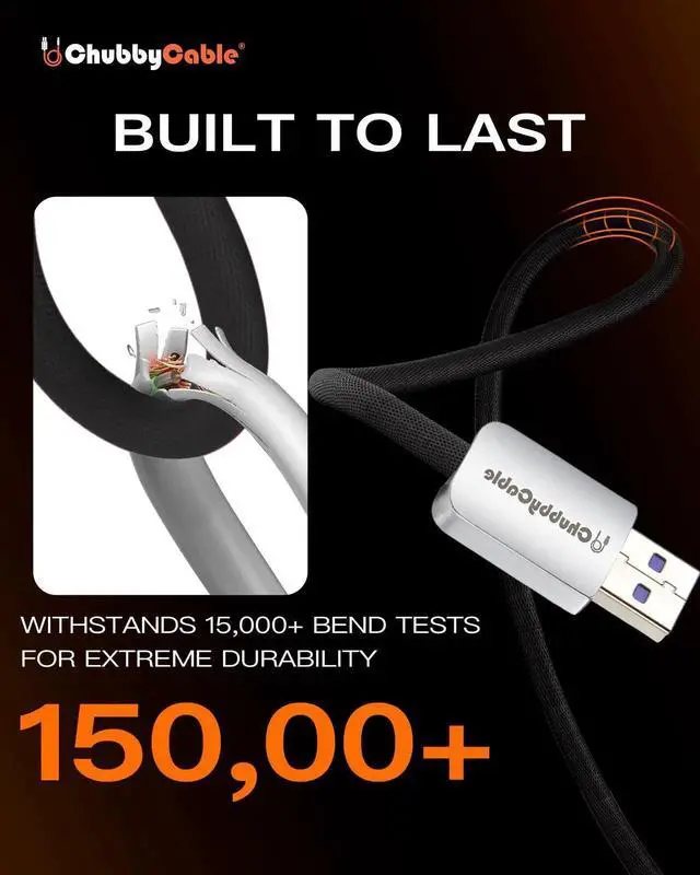 Alt view image 5 of 5 - chubbycable Curly Chubby 240W Coiled USB C Cable Retractable Fast Charging Cable for Car Charger Cord Compatible with iPhone 17-15 Series, Orange+Black, Type-C to Type-C, 2.29FT-3.6FT