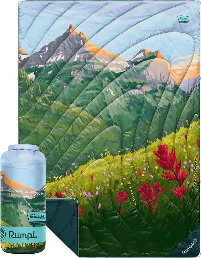 Main image of Original Puffy Glacier National Park Blanket for Camping and Outdoors, V2, Glacier