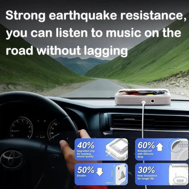 Alt view image 4 of 7 - External Portable CD Player for Car, Plug and Play Car CD Player with USB Port AUX Port, Universal USB Player for Vehicle, Laptop, TV, Computer, for Android 4.4 and Above Navigation