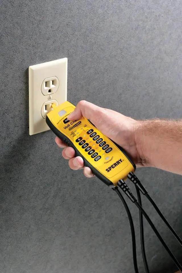 Alt view image 4 of 7 - Instruments VC61000 Volt Check Voltage & Continuity Tester, Black Yellow -