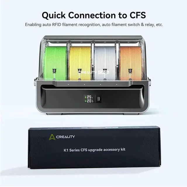 Alt view image 3 of 7 - K1 Series CFS Upgrade Accessory Kit for K1,K1C,K1 MAX,K1 SE 3D Printer, Connecting to CFS Filament System to Realize Multi Color Printing, with New Extruder for Accuracy Filament Change