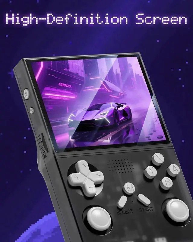 Alt view image 5 of 7 - R40 Handheld Game Console Retro Gaming Console with Built-in 128G TF Card, 20000+ Games | Portable Retro Game Console, Handheld Emulator for Mini/Pocket/Portable Gaming, Handheld Video Games