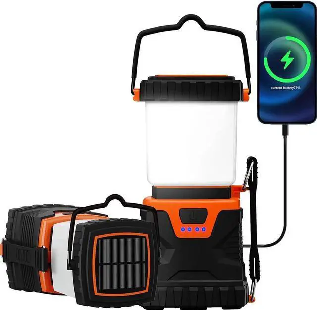Main image of LED Camping Lantern Rechargeable,1000LM, Easy to Carry with 5 Ligth Modes, IP44 Waterproof Battery Powered Perfect for Power Outages for Power Outages, Hiking, Campsites, Emergencies(2Pack)