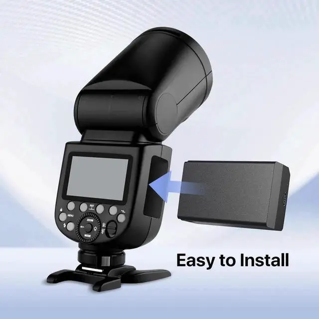 Alt view image 5 of 7 - 2 Pack 3500mAh Replace Battery Compatible with VB30 VB26 VB26A VB26B Camera Flash Speedlite Battery for V1/V1 PRO/AD100 PRO/V850III/V860IIIModel:VB30 PRO