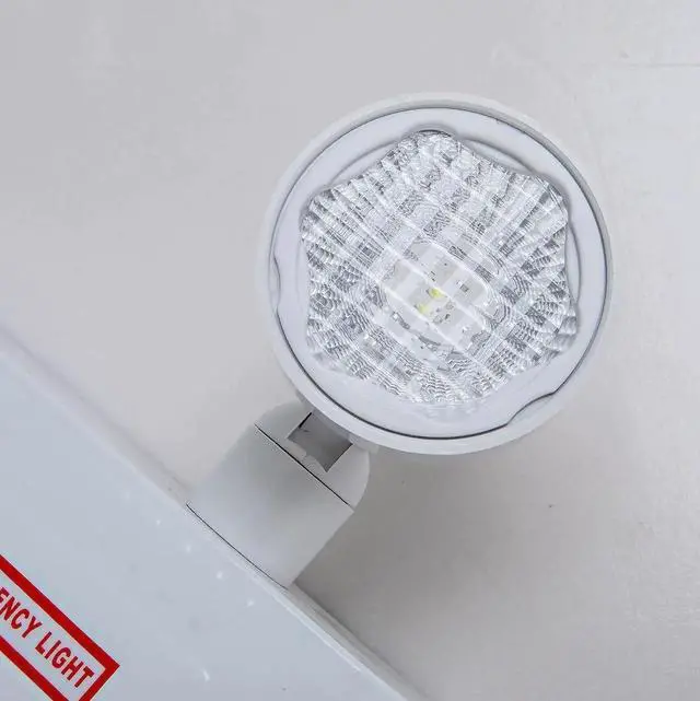 Alt view image 4 of 5 - Steel Housing Emergency Lights with Remote Capabilities, Battery Pack, Commercial Battery Unit Emergency Lights with 2 by 2 watts Head, Up to 4 Hours Emergency Duration Time