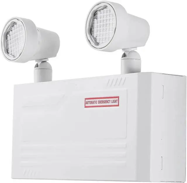 Alt view image 3 of 5 - Steel Housing Emergency Lights with Remote Capabilities, Battery Pack, Commercial Battery Unit Emergency Lights with 2 by 2 watts Head, Up to 4 Hours Emergency Duration Time