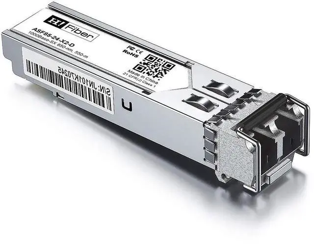 Alt view image 2 of 5 - 2 Pack 1.25Gb Multimode SFP Module with 5m OM3 LC to LC Fiber Cable, 1000Base-SX SFP LC Transceiver MMF,850nm,Compatible for Netgear AGM731F, Ubiquiti, Unifi, Mikrotik, Intel, D-Link and More