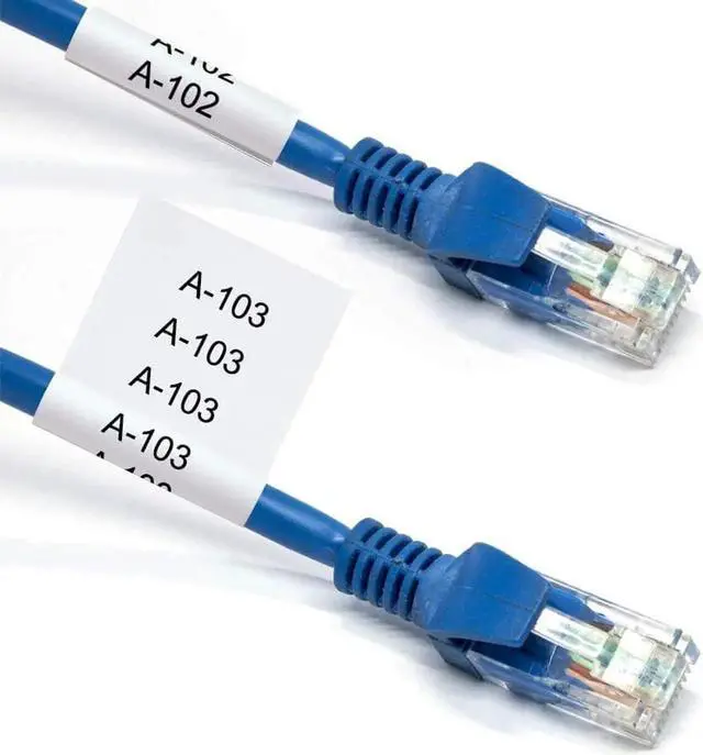 Alt view image 7 of 7 - Compatible Label Tape Replacement for M21-750-499 Black on White Nylon Cloth 3/4 Inch Label Tape, for Wire and Cable, Work with M210-, M211-, BMP21 Plus, BMP21 LAB Printer, 0.75 Inch, 4-Pack