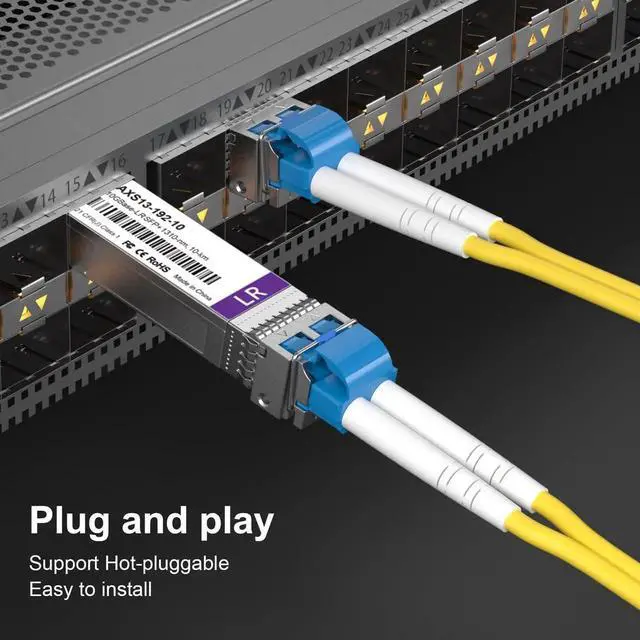 Main image of REDLUX 10G SFP+ Transceiver, 10G-LR SFP+ Module, 1310nm SMF, Dual LC Connector, up to 10 KM, Compatible for Cisco SFP-10G-LR, Meraki, Ubiquiti UniFi UF-SM-10G, Netgear and More, Pack of 2