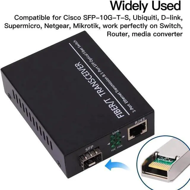 Alt view image 5 of 5 - 10G SFP+ RJ45 Copper Transceiver, 10G T Copper Module 10GBase-T SFP CAT.6a/7 up to 30 Meters Compatible with Cisco,Ubiquiti,Netgear,D-Link,Supermicro,TP-Link,Broadcom Mikrotik,Unifi