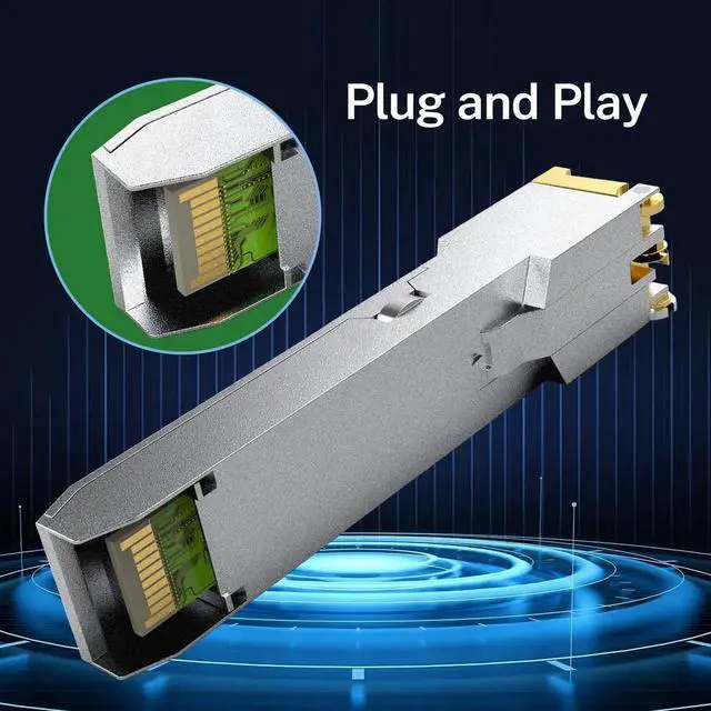 Alt view image 2 of 5 - 2PCS 1000Base-T Gigabit SFP to RJ45 Copper Ethernet Transceiver - Compatible with Cisco, Meraki, Ubiquiti, D-Link, TP-Link, Supermicro, Netgear, MikroTik S-RJ01, 1.25G SFP-T, up to 100m