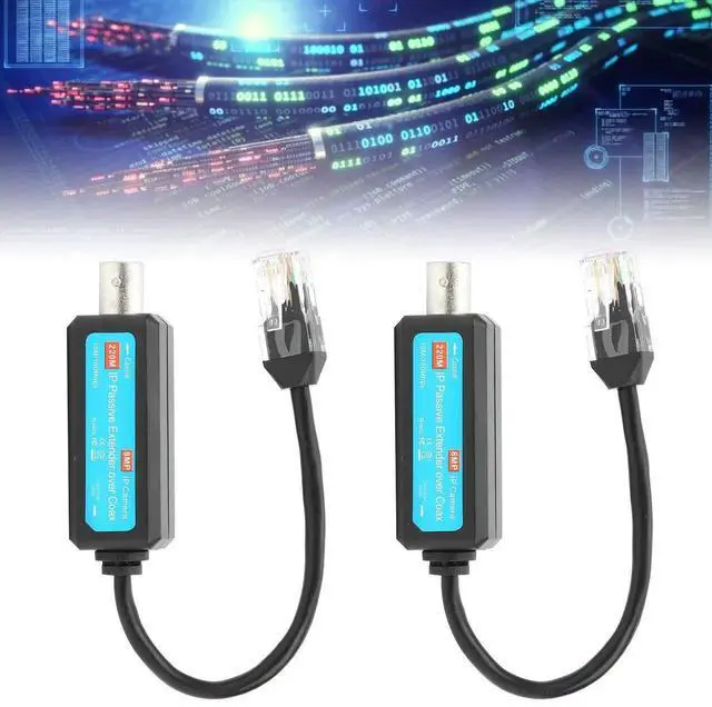 Alt view image 5 of 5 - SYH&AQYE Passive IP Network Coaxial Transmitter, Coaxial to RJ45 Ethernet Transmitter, 10/100Mbps High Speed Transmission Coaxial Lines Extender for 720P 960P 1080P 8MP HD IP Web Camera