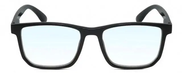 Main image of Calabria R861 Blue Light Reading Glasses +1.00 Black Men Women Trendy Eyeglasses Work Gaming Computer Readers w/Zipper Case