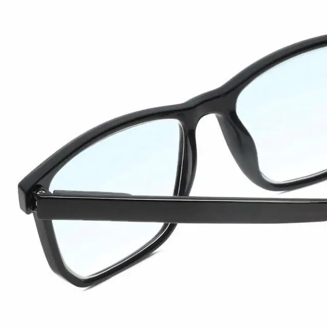 Alt view image 2 of 5 - Calabria R861 Blue Light Reading Glasses +1.00 Black Men Women Trendy Eyeglasses Work Gaming Computer Readers w/Zipper Case