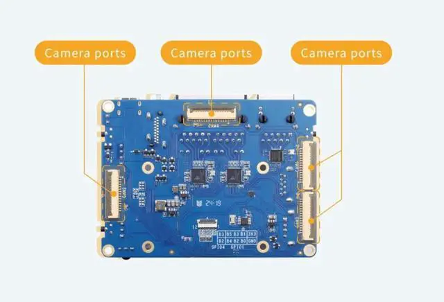 Alt view image 4 of 5 - Orange Pi CM5 Base Board with 2×2.5G LAN Ports, 1×Gigabit LAN Port, 3×Standard CM5 Connectors, 4×Camera Ports, HDMI and USB, CM5 Carrier Board Compatible with Orange Pi CM5 Core Board