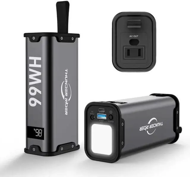 Main image of Portable Power Station 99.99Wh Camping Lithium Battery Solar Generator Large Power Bank with AC Outlet 70W for Home Backup Outdoor Emergency RV Van Hunting