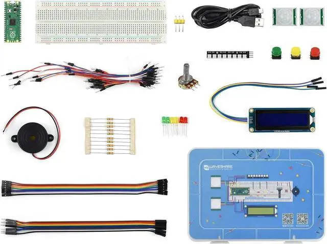 Main image of waveshare for Raspberry Pi Pico Basic Starter Kit with Rich Tutorials and Resources,Fast Getting Started with Raspberry Pi Pico and MicroPython Programming for Raspberry Pi Beginners