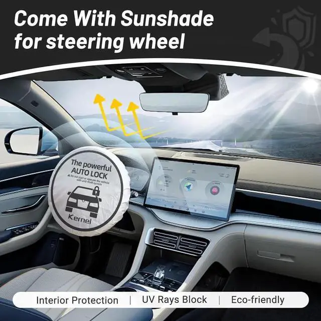 Alt view image 4 of 7 - Brake Pedal Lock, Anti Theft Car Device, Brake or Clutch Pedal Deadbolt Lock, Vehicle Anti Theft System with Steering Wheel Sunshade for Cars, Trucks, SUV's, Van Security with 3 Keys