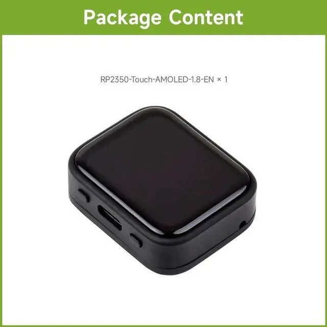 Alt view image 4 of 5 - Waveshare RP2350 1.8inch AMOLED Touch Display Development Board, 368×448 Pixels, Low Power Touchscreen, QSPI Interface, Dual-core & Dual-Architecture Design, Accelerometer and Gyroscope Sensor