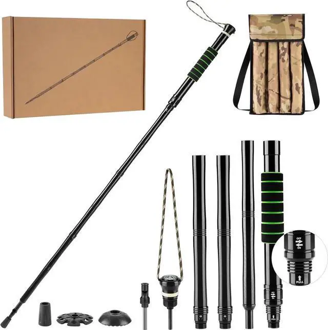 Main image of Tactical Survival Hiking Stick - Collapsible Retractable Walking Staff, Outdoor Multitool Tactical Gear, Trekking Poles for Hiking, Camping Birthday Gifts for Men Dad Husband