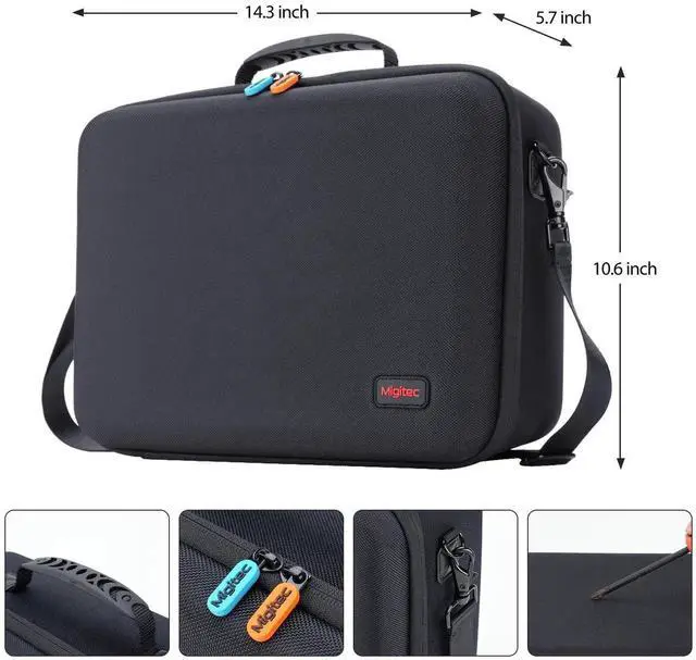 Alt view image 4 of 7 - Hard Case Compatible with Nintendo Switch 2 (2025), Protective Travel Bag for Switch 2 Console, Dock, Up to 2 Pro Controllers, Joy-Con Grip, Power Adapter, 21 Games and Cables