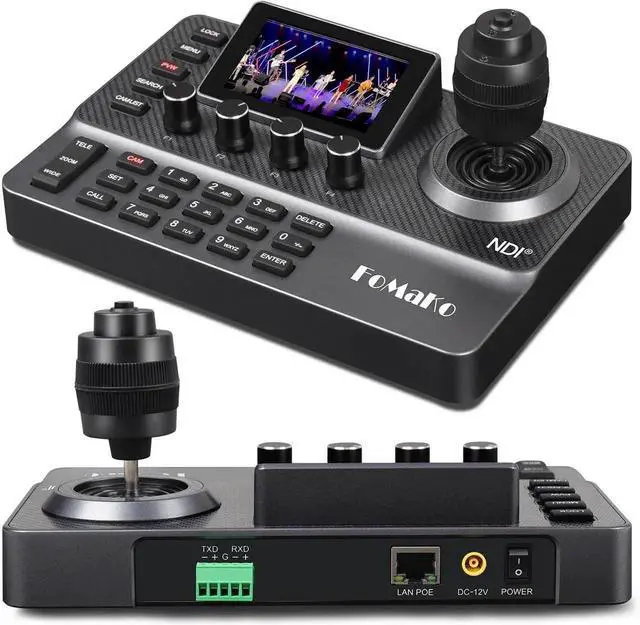 Main image of NDI PTZ Camera Controller, 3" Preview LCD, NDI Controller Keyboard with 4D Joystick, for Church Worship Education Conference Events, (NDI License Included) KC606N NDI Controller