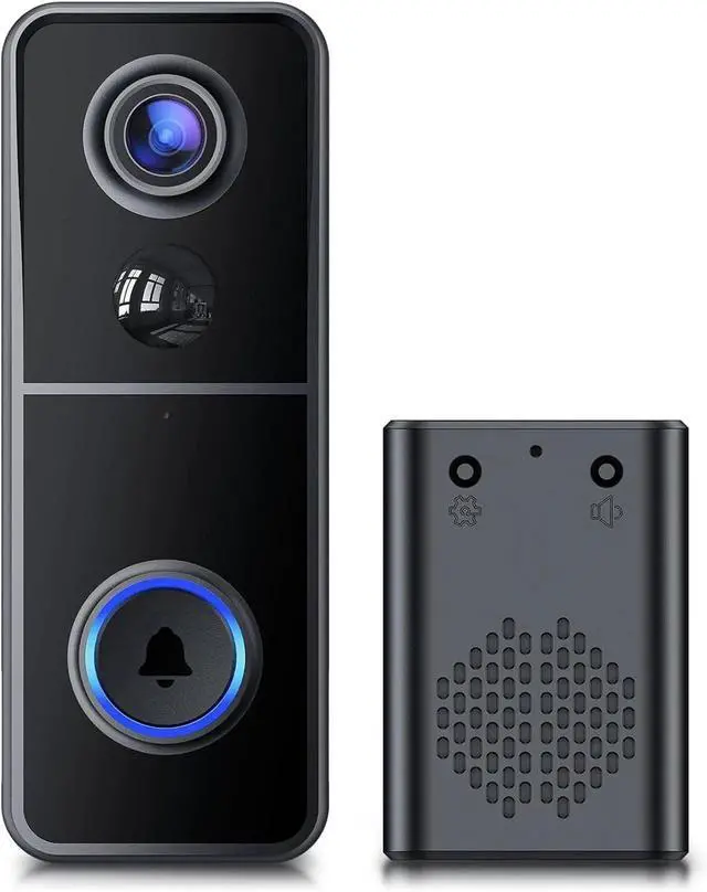 Main image of Doorbell Camera Wireless, 2K HD Video Doorbell with Chime, Battery Operated, Night Vision, 2-Way Audio, PIR Motion Detection, 2.4Ghz WiFi, IP66 Waterproof, Cloud Storage, Works with Alexa