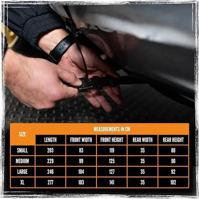 Alt view image 2 of 6 - TruTension | Heavy Duty Motorcycle Rain Cover | Motorcycle Tools & Accessories | XL