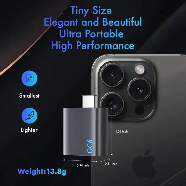 Alt view image 2 of 7 - Mini Wireless Carplay Adapter for - Convert Wired to Wireless CarPlay Dongle, 2025 Upgraded Plug and Play uetooth Car Play Adapters USB C for Cars from 2018 and for iPhone 6+