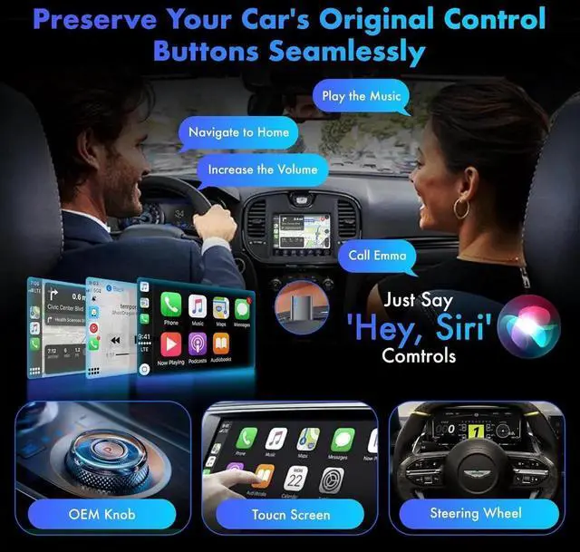 Alt view image 5 of 7 - Mini Wireless Carplay Adapter for - Convert Wired to Wireless CarPlay Dongle, 2025 Upgraded Plug and Play uetooth Car Play Adapters USB C for Cars from 2018 and for iPhone 6+