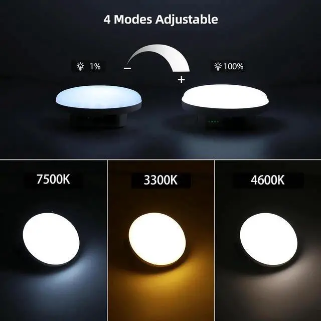 Alt view image 2 of 2 - Camping Tent Light LED Rechargeable Portable Hanging Lantern with Remote,IPX5 Waterproof Outdoor Lights with Battery Power, Camp Lamp Light for Glamping Indoor Outages Car Repair