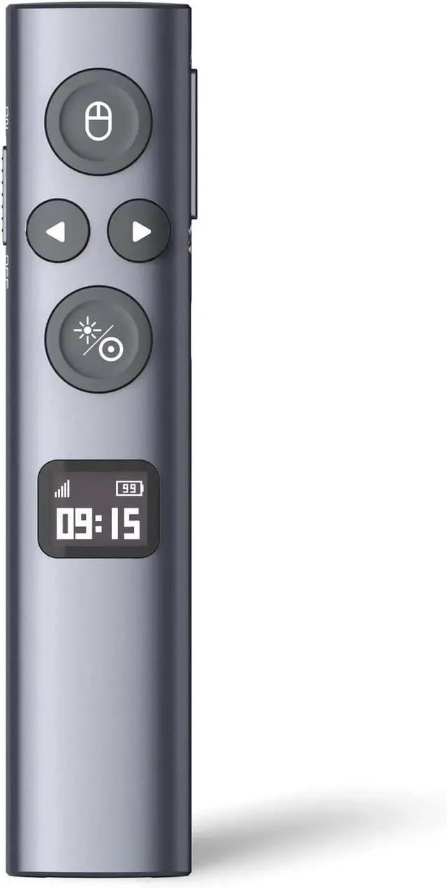 Main image of N95s BLE Presentation Clicker with Digital Pointer for PowerPoint Presentation on TV Screen and Projection Screen, Wireless Presenter Remote with Countdown Timer (Green Light-USB-C)