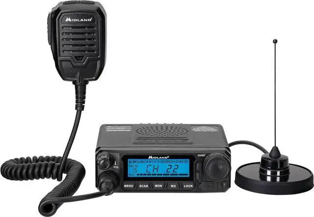 Alt view image 2 of 7 - ® MXT500 50-Watt GMRS Mobile Radio - for Farms, Ranches, Overlanding, Trails, and Off-Roading - 8 Repeater Channels, Compact Design, External Magnetic Mount, 2.1dB Unity Gain Antenna