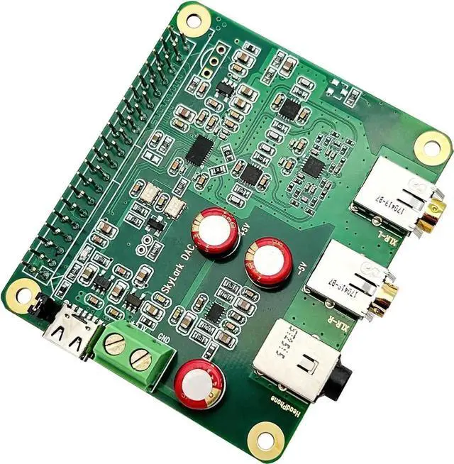 Main image of Hi DAC Pro Hat with ES9038Q2M Chip for Raspberry Pi 5/4/3B+/3B/Zero - High-Resolution 384KHz/32bit & DSD512 Audio Card, DAC Converter for Volumio, Moode, Headphone & Balanced Output