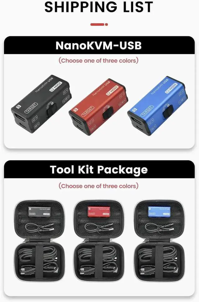 Alt view image 6 of 7 - Sipeed NanoKVM-USB Operations Maintenance Server Tool Kit, Multi-Device Collaboration, Finger-Sized 4K USB KVM for Server SBCs, Mini 1080P Video Switcher Capturer, 4K HDMI in/Loop Out (KVM Kit3)