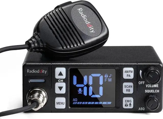 Main image of CB-606 CB Radio, 40 Channel Mobile CB Radio with AM/FM/PA Modes, 2.2 LCD Screen, Instant Channel 9/19, VOX, Roger Beep, TOT, ASQ/SQ, for Off-Road Adventure