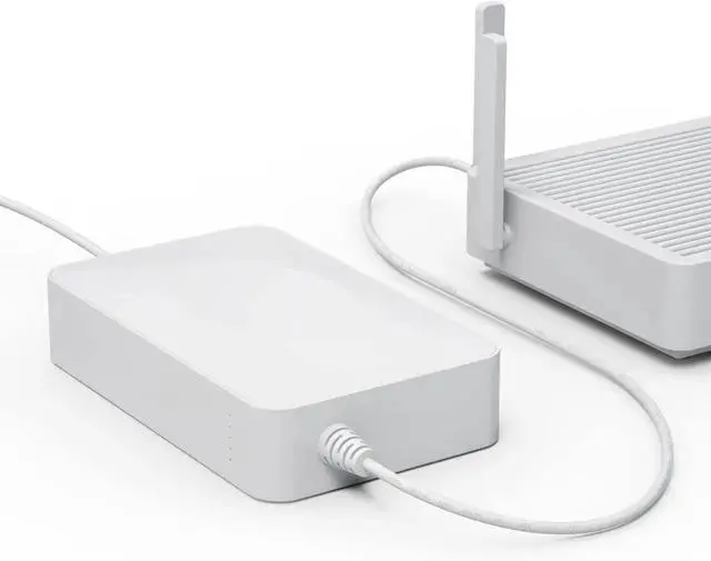 Main image of Mini UPS Battery Backup with 4 DC Output Interface, DC 12V/2A 9000mAh Home Router UPS, Rechargeable Battery Backup for LED Light Strip, CCTV Camera, Router