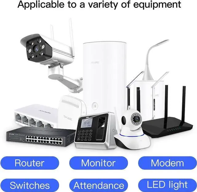 Alt view image 3 of 7 - Mini UPS Battery Backup with 4 DC Output Interface, DC 12V/2A 9000mAh Home Router UPS, Rechargeable Battery Backup for LED Light Strip, CCTV Camera, Router