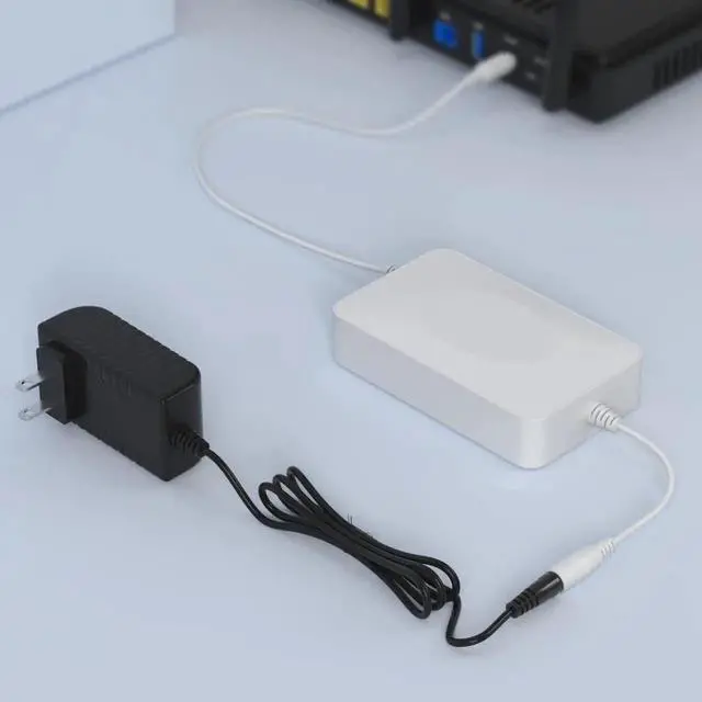 Alt view image 2 of 7 - Mini UPS Battery Backup with 4 DC Output Interface, DC 12V/2A 9000mAh Home Router UPS, Rechargeable Battery Backup for LED Light Strip, CCTV Camera, Router