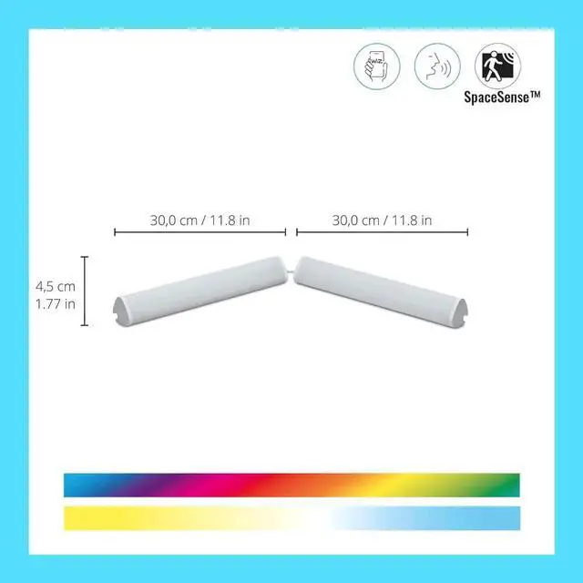 Alt view image 5 of 7 - Portable LED Light Bar - Flowing Multicolor LED Color-Changing Light Bar For Your Smart Home - Compatible with Alexa and Google Home Assistant - 1 Pack