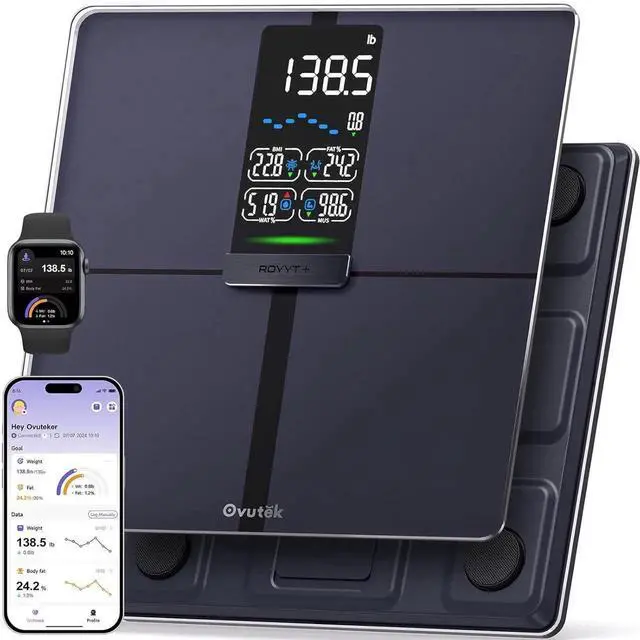 Main image of Professional Smart Scale for Body Weight, BMI, Body Fat, Muscle Mass, Highly Accurate Body Composition Weighing Machine, Bathroom Digital Scale Large Display Sync with Fitness App, 450lb
