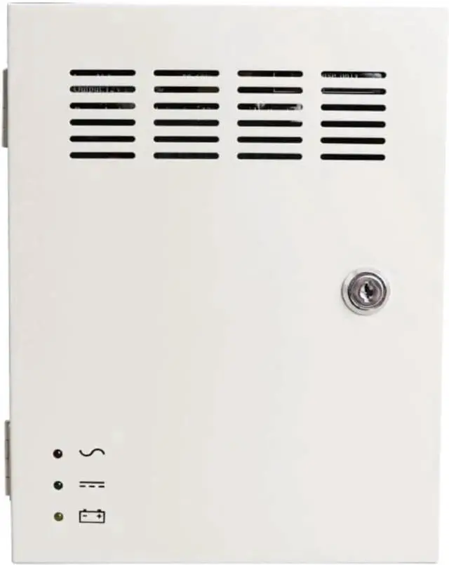 Alt view image 5 of 5 - 18 Channel 12V 10Amp DC Metal Boxed Cabinet Regulated UPS Power Supply Unit with Backup Battery Link for Burglar Alarms CCTV Cameras PTZ Access Control (Battery Not Included)