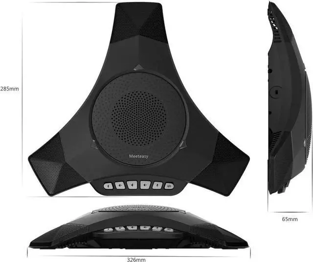 Alt view image 3 of 5 - MVOICE8000 EX-B Bluetooth Conference Speakerphone with 2 Expandable Microphones for Web conferencing,360° &16ft Voice Pickup Range,Noise Reduction,Echo Cancellation
