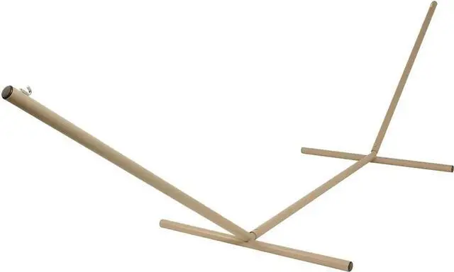 Main image of 15 ft. Tri-Beam Steel Hammock Stand with Right Connection Design and Cape Shield Powder Coating, 600 LB Weight Capacity, Handcrafted in The USA - Taupe