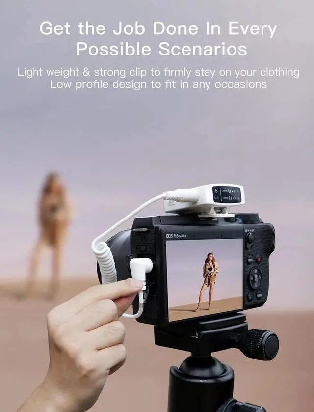 Alt view image 5 of 7 - Wireless Lavalier Microphone System, Lapel Dual Microphones Clip-on for Video Recording, Vlog, Interview, Podcast Mic Kit Compatible for iPhone, Camera, Smartphone, 30H Battery Life-M9 White